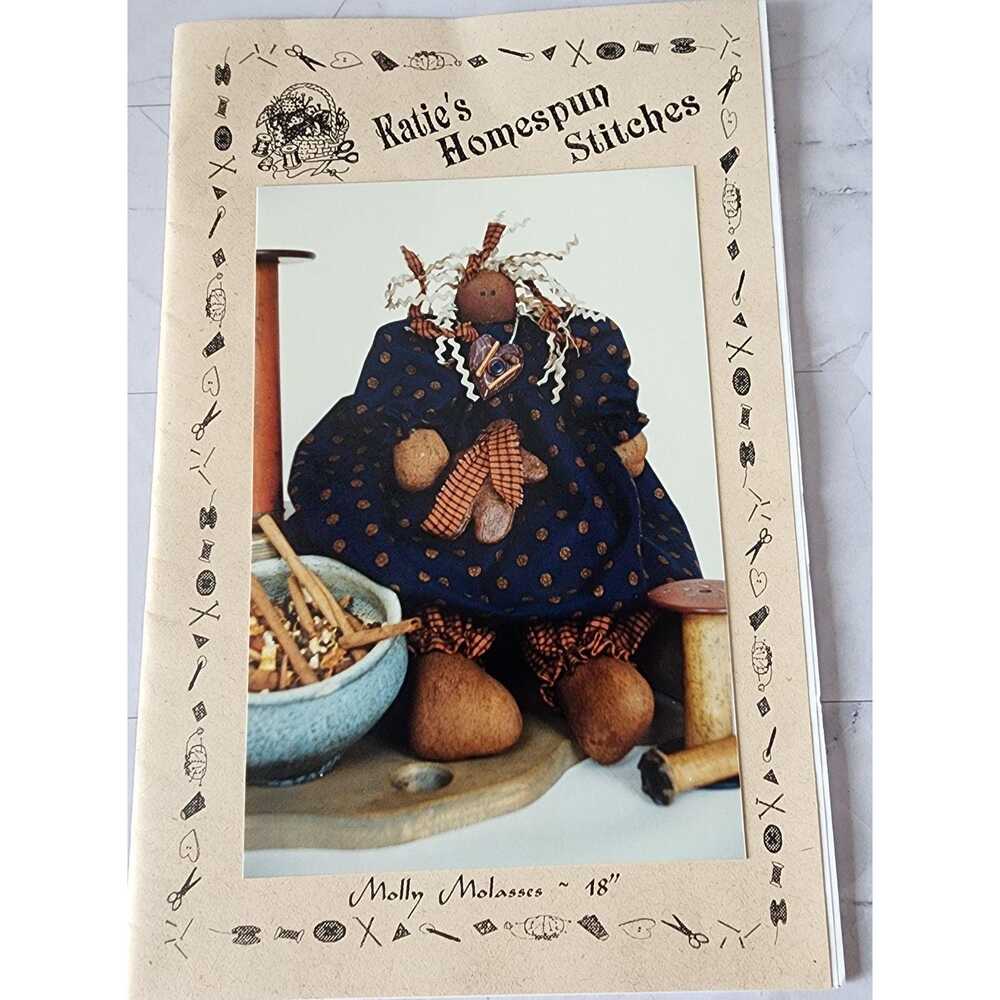 Katie's Homespun Stitches Molly Molasses 18" Country Doll Pattern # KHS-39